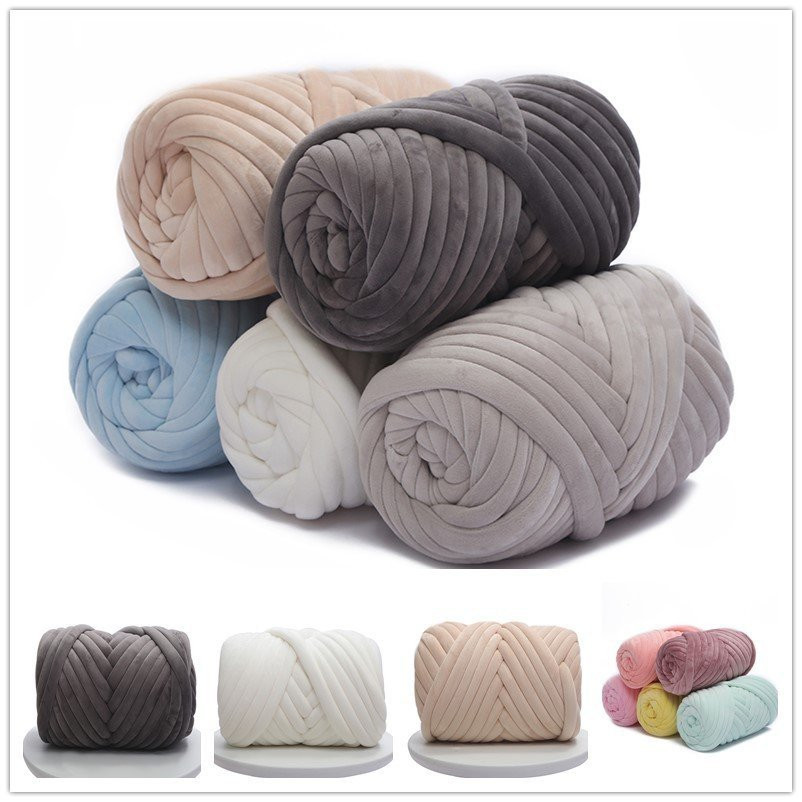 Throw Blanket Chunky Knit - 1KG 1000G Super Velvet Chunky Yarn
