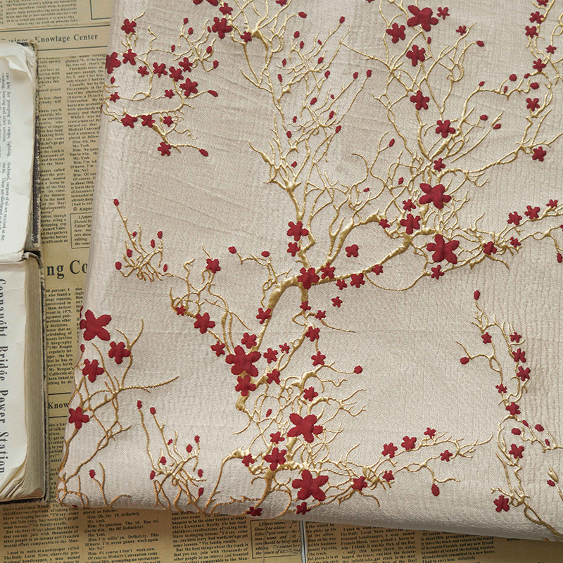 Luxury Red Plum Blossom Jacqua - đánh giá và giá Home Textiles Luxury