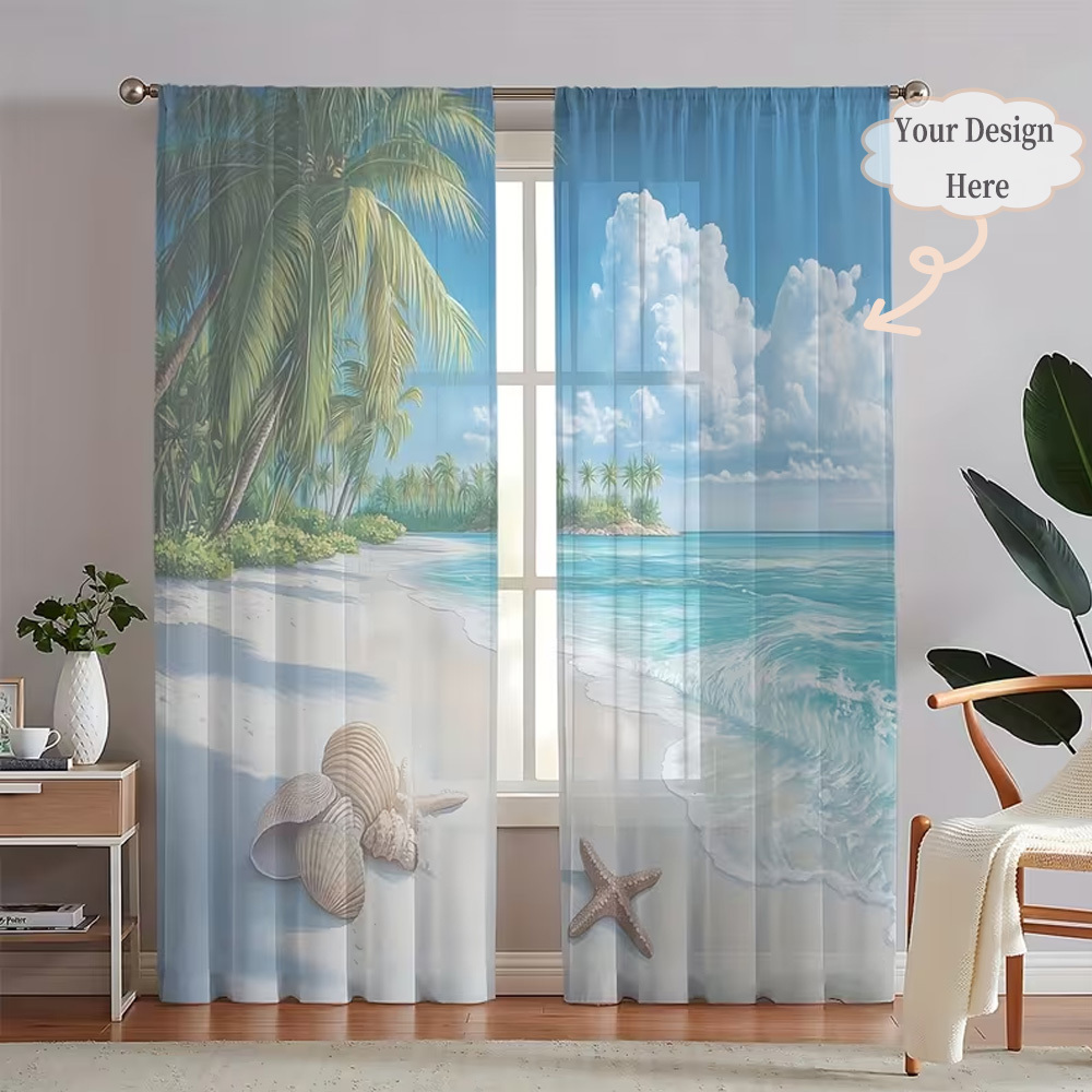 Custom 2D Flat 2pcs Sheer Curt - đánh giá và giá Home Textiles Curtains