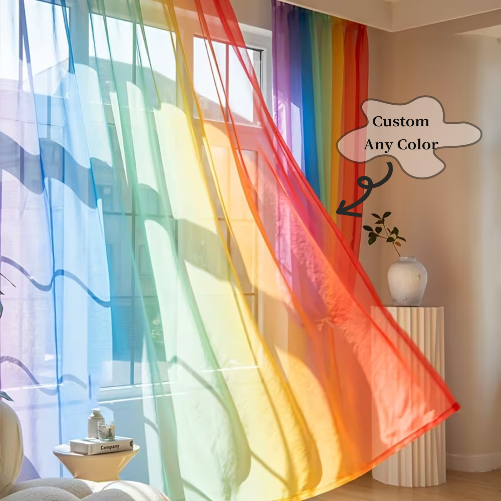 Custom 2D Flat 2pcs Sheer Curt - đánh giá và giá Home Textiles Curtains