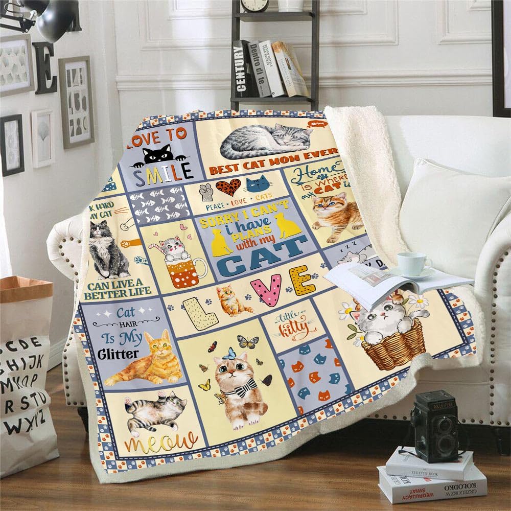 TRIKPTEY Cat Blanket Cozy Cat  - đánh giá và giá Home Textiles Throw