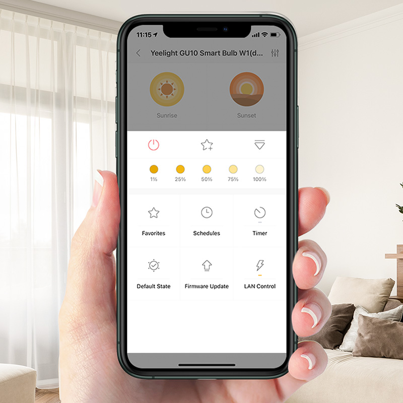 Yeelight GU10 W1 WiFi Smart LE - đánh giá và giá Yeelight Light Smart Bulb