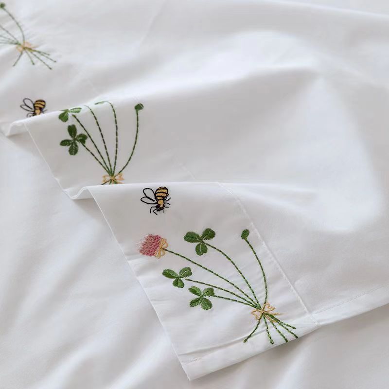 Pure White Bedding Sheet Flora - đánh giá và giá Home Textiles Luxury
