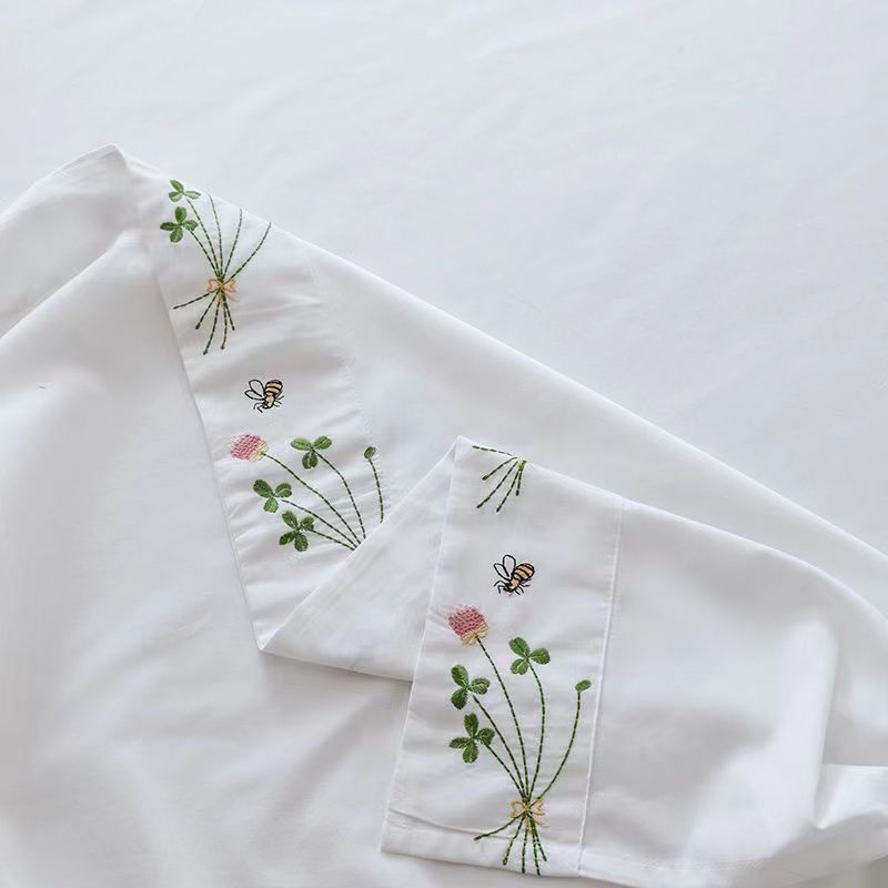 Pure White Bedding Sheet Flora - đánh giá và giá Home Textiles Luxury