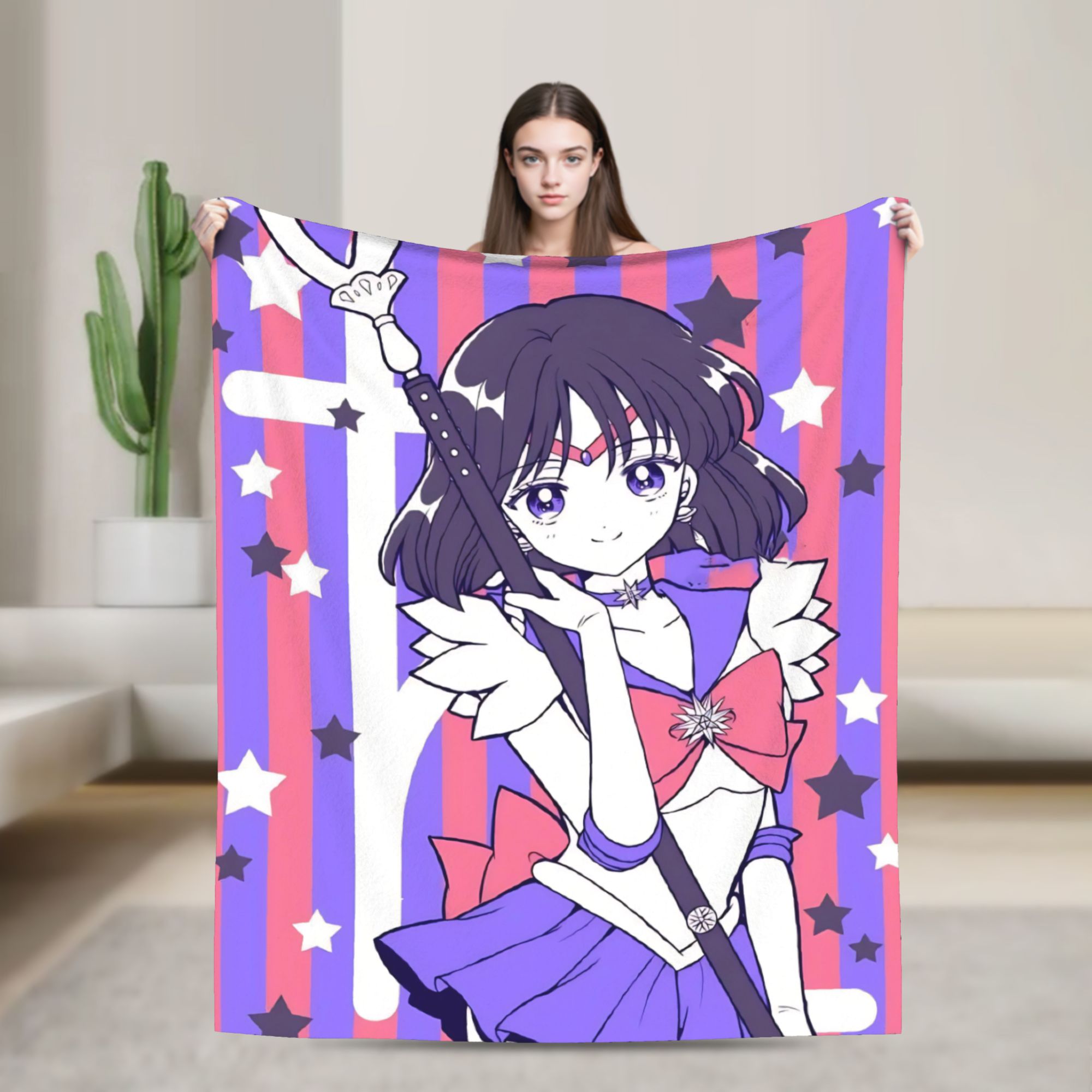 Sailors Moons Hotaru Tomoe Bla - đánh giá và giá Home Textiles Throw
