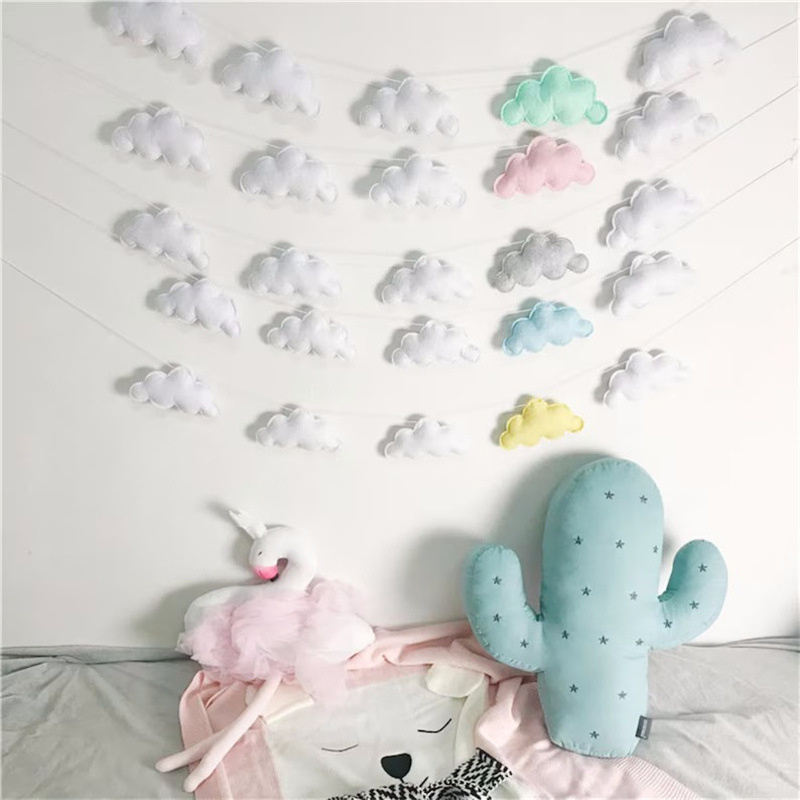Nordic Felt Cloud Garlands Str - đánh giá và giá Home Textiles Curtains